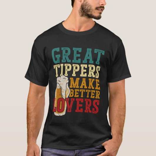 Bartender Mixoloog Grote Tippers maken beter T-shirt (Voorkant)