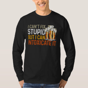 Bartender Mixoloog Ik Kan Niet Domheid Genezen Maa T-shirt