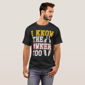 Bartender Mixoloog Ik ken de eigenaar ook T-shirt (Voorkant volledig)