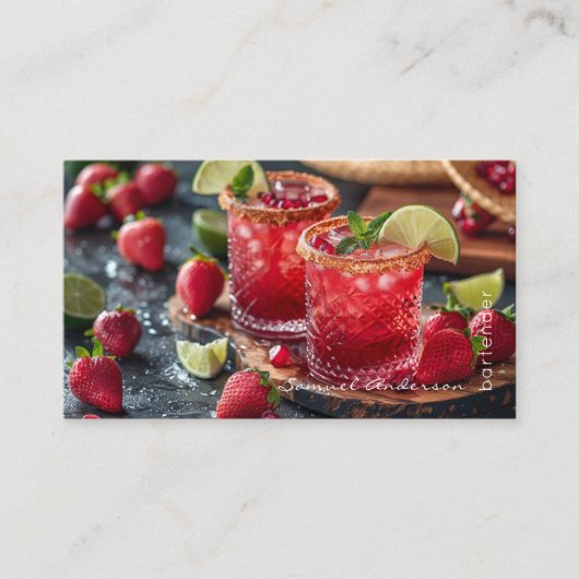 Bartender Mixoloog Visitekaartjes (Voorkant)