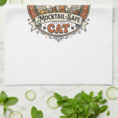 Bartender Mocktail-Veilige Kat Bartender Mocktail- Theedoek (Gevouwen)