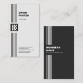 Bartender - Modern Black White Visitekaartje (Voorkant / Achterkant)