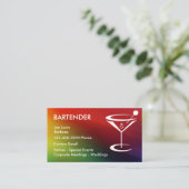 Bartender Modern Cool Visitekaartjes (Staand voorkant)