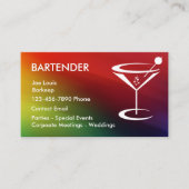 Bartender Modern Cool Visitekaartjes (Voorkant)