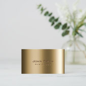 Bartender Modern Gold Metal Bronze Visitekaartje (Staand voorkant)