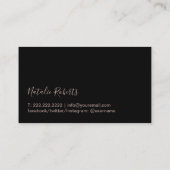 Bartender Modern Roos Gold Wine Sommelier Visitekaartje (Achterkant)