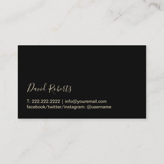 Bartender Moderne Gouden Wijnbar Minimalistisch #2 Visitekaartje (Achterkant)