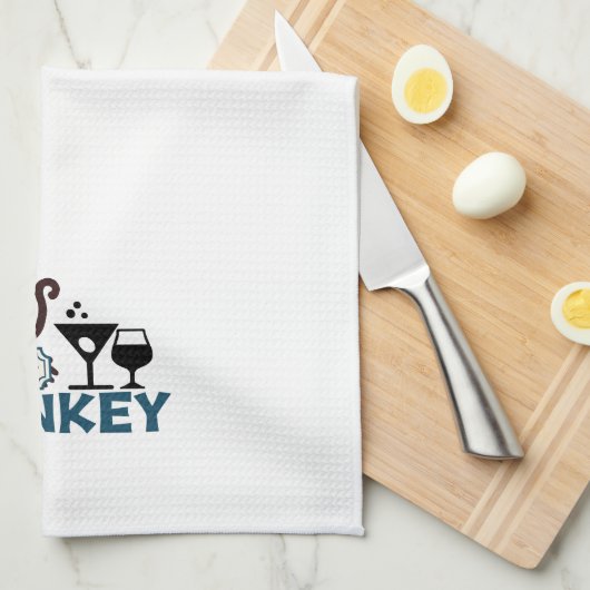 Bartender Monkey Theedoek (Quarter Fold)