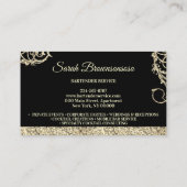 Bartender mousserend goud bedrukt visitekaartje (Achterkant)