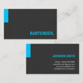 Bartender - Multiple Purpose Blue Visitekaartje (Voorkant / Achterkant)