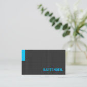 Bartender - Multiple Purpose Blue Visitekaartje (Staand voorkant)