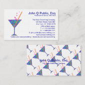 Bartender Night Club Martini Glass Visitekaartjes (Voorkant / Achterkant)