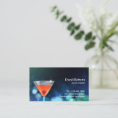Bartender Nightclub Cocktail Bar Modern Visitekaartje (Staand voorkant)