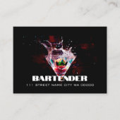 Bartender Nightlife Business Card Visitekaartje (Voorkant)