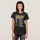 Bartender Ober Uurloon  Bartender Server Wacht T-shirt (Voorkant volledig)