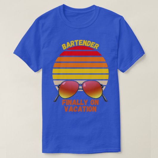 Bartender op vakantie t-shirt (Design voorkant)