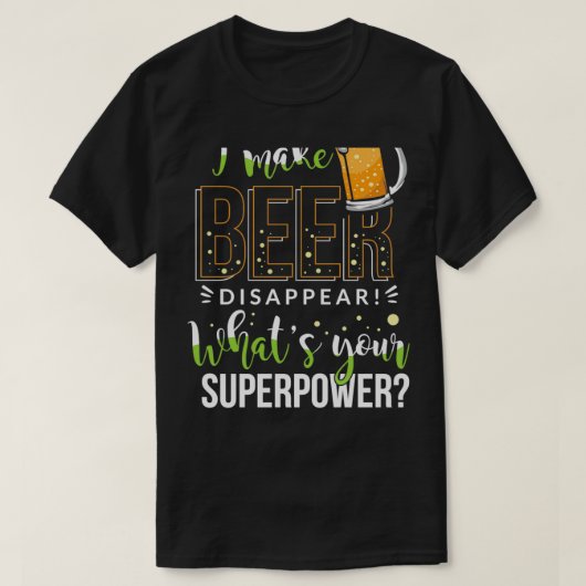 Bartender Party Cocktail Beer Super Power Pun 2 T-shirt (Design voorkant)