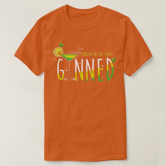 Bartender Party Cocktail Gin Pun T-shirt (Design voorkant)
