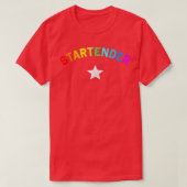 Bartender Pride Startender Rainbow T-shirt (Design voorkant)