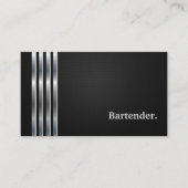 Bartender Professional Black Silver Visitekaartje (Voorkant)