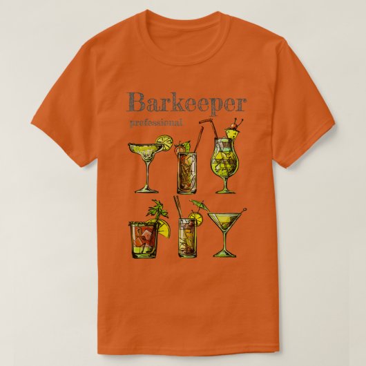 Bartender professioneel ontwerp t-shirt (Design voorkant)