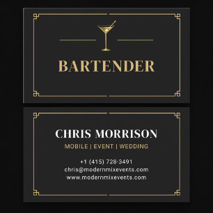 Bartender Professioneel Visitekaartje