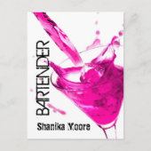 Bartender Promotion Briefkaart Flyer (Voorkant)