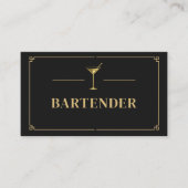 Bartender QR Code Professional Visitekaartje (Voorkant)