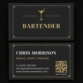 Bartender QR-code professioneel Visitekaartje