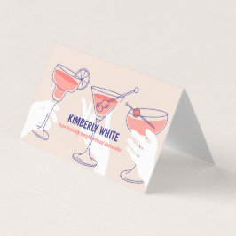 Bartender QR Gevouwen Visitekaartje