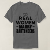 Bartender Real Women trouwen Bartender 4 T-shirt (Design voorkant)