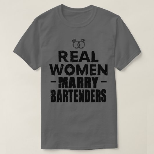 Bartender Real Women trouwen Bartender 4 T-shirt (Design voorkant)