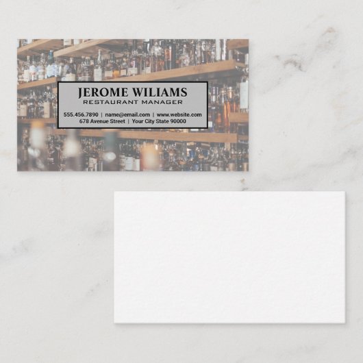 Bartender | Restaurantindustrie Visitekaartje (Voorkant / Achterkant)