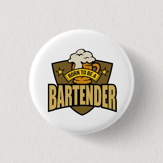 Bartender Ronde Button 3,2 Cm (Voorkant)