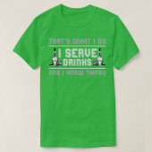 Bartender Serve drinken en know-how T-shirt (Design voorkant)