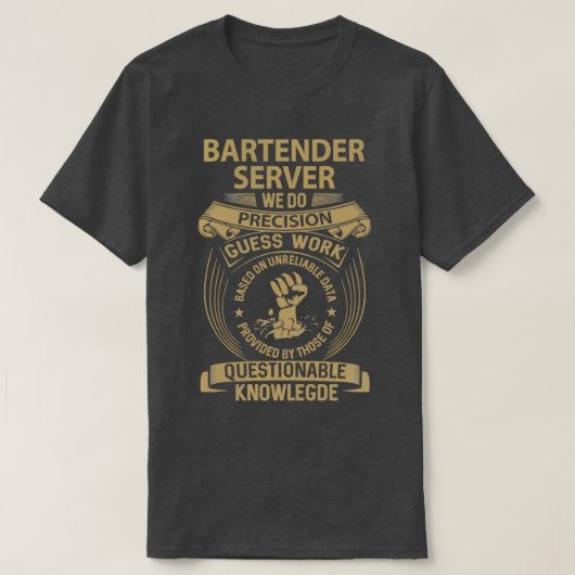 Bartender Server we doen een Precision-object met T-shirt (Design voorkant)