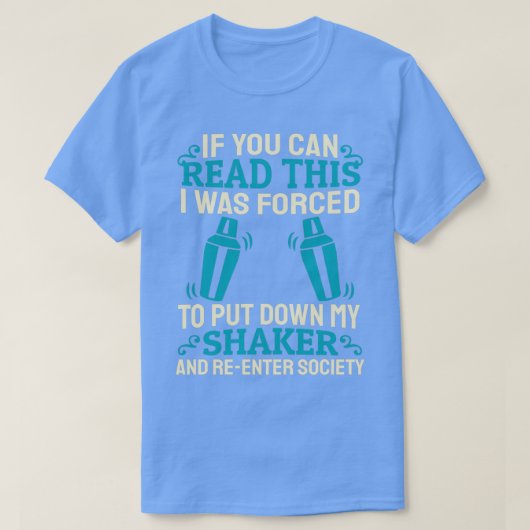 Bartender Shaker Serving Drinken Barmaid Barman Ba T-shirt (Design voorkant)