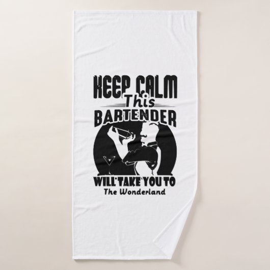 Bartender Shirt - Houd deze Bartender T shirt Badhanddoek (Badhanddoek)