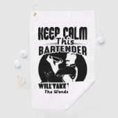 Bartender Shirt - Houd deze Bartender T shirt Golfhanddoek (Insitu)