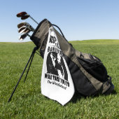 Bartender Shirt - Houd deze Bartender T shirt Golfhanddoek (Groen)