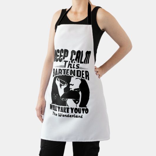 Bartender Shirt - Houd deze Bartender T shirt Schort (Insitu)