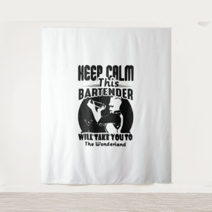 Bartender Shirt - Houd deze Bartender T shirt Wandkleed