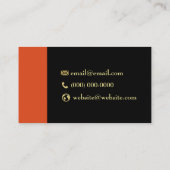 Bartender Sjabloon Red Martini Logo Bartender Visitekaartje (Achterkant)