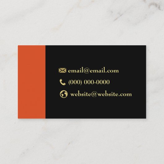 Bartender Sjabloon Red Martini Logo Bartender Visitekaartje (Achterkant)