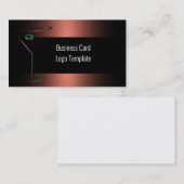 Bartender Sjabloon Visitekaartje Logo Cocktail (Voorkant / Achterkant)