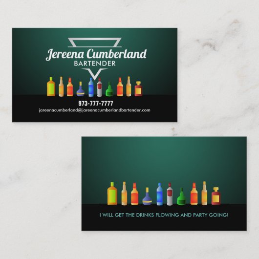 Bartender Slogans Visitekaartjes (Voorkant / Achterkant)