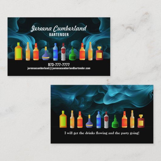 Bartender Slogans Visitekaartjes (Voorkant / Achterkant)