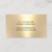 Bartender Sommelier Black & Gold Wine Visitekaartje (Achterkant)