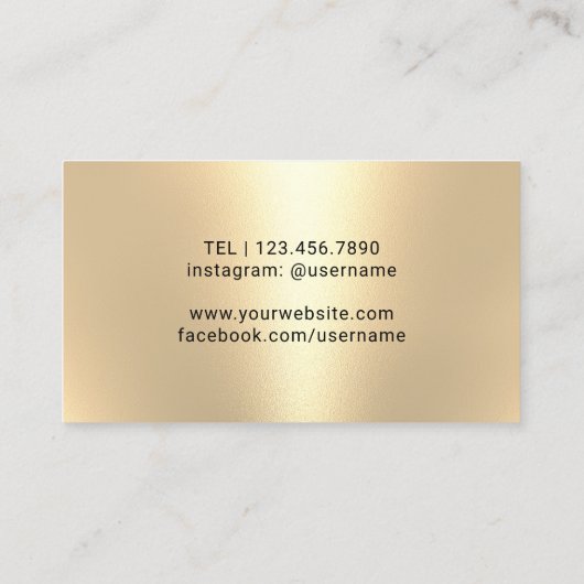 Bartender Sommelier Black & Gold Wine Visitekaartje (Achterkant)