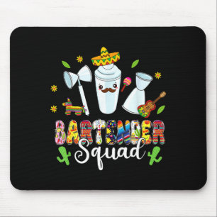 Bartender Squad Laat Feest Cinco De Mayo Mexicaans Muismat